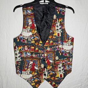 Vintage 90s grandma core christmas vest
